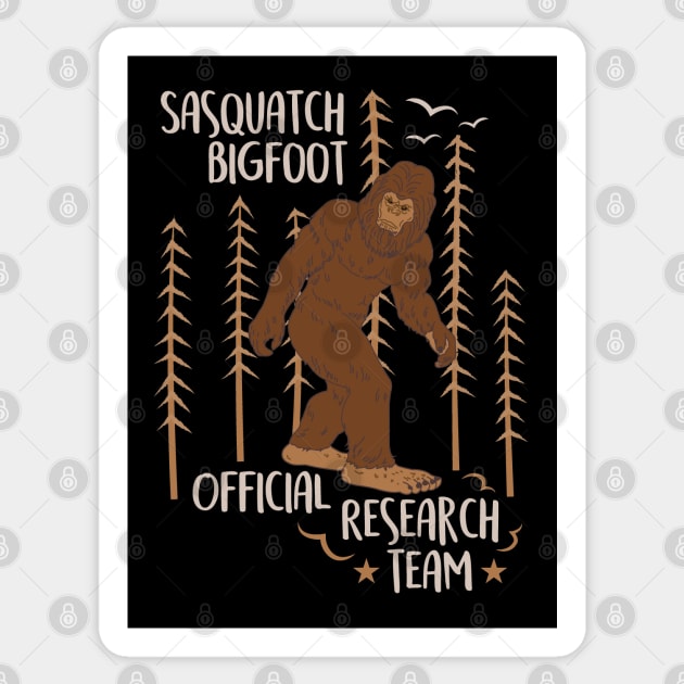 Sasquatch bigfoot official research team Sticker by Tesszero